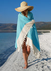 holistic lifestyle Turkish beach towel with handloomed tassels quick-drying absorbent boho look beach straw hat boho girl Bezzazan