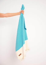 lightweight turkish towel, sustainable beach towel decorative throw blanket for sofa modern boho house decor with hand-loomed tassels Bezzazan 